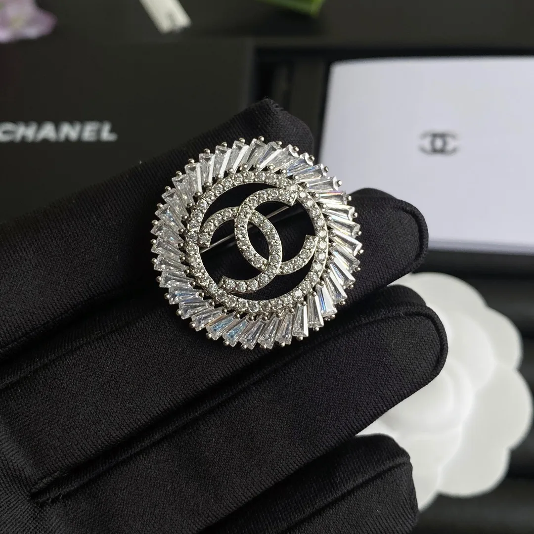 Fashion Custom Rhinestone CC GG Women Brooch Jewelry Inspired Designer Brooches