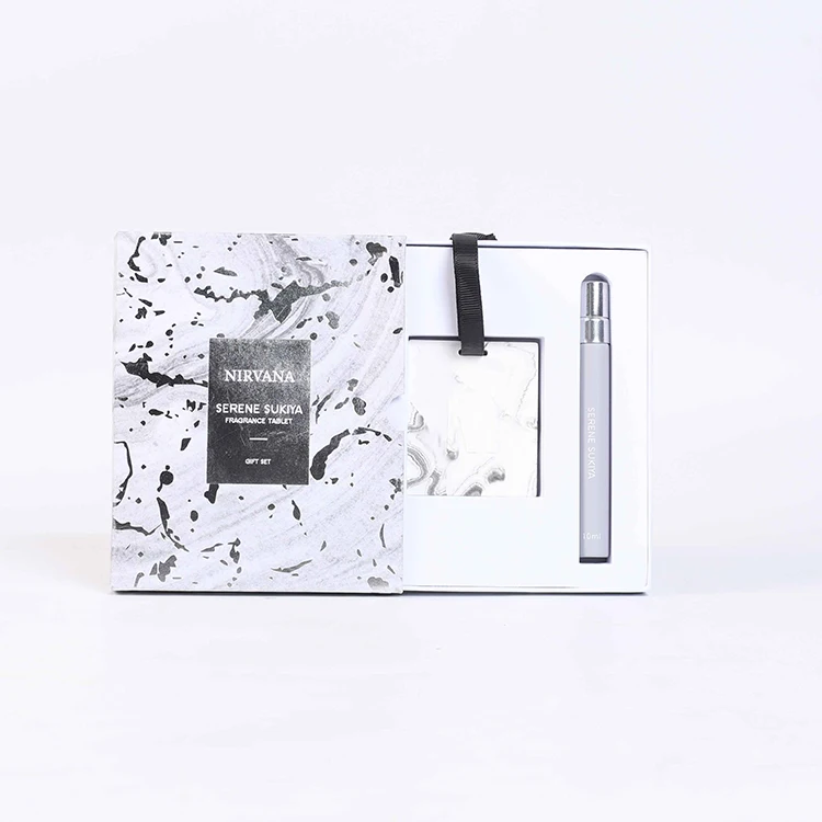 M&sense Gift Box Home Aroma Hanging Scented Ceramic Stone with 10ml Essential Oil