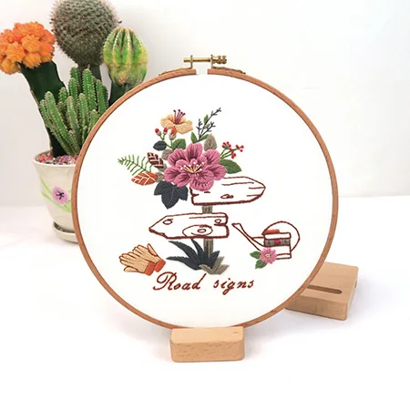 Embroidery Starter Kit With Patterns And Instructions Diy Adult Beginner Cross Stitch Kits Including Bamboo Embroidery