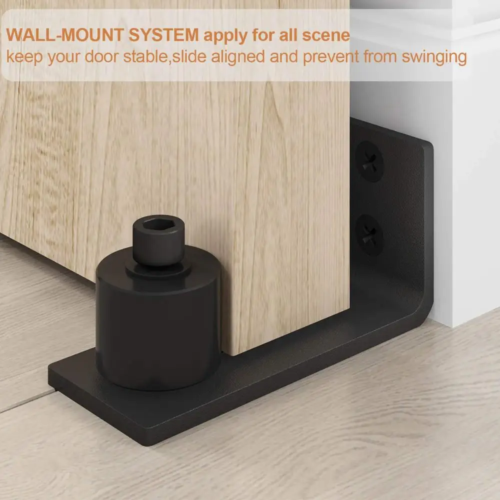 sliding barn door floor guide for bottom adjustable roller flush design FG-002