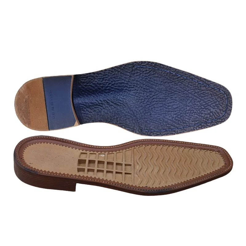Handmade Men Dress Shoes Business Brand Rubber Shoe Sole