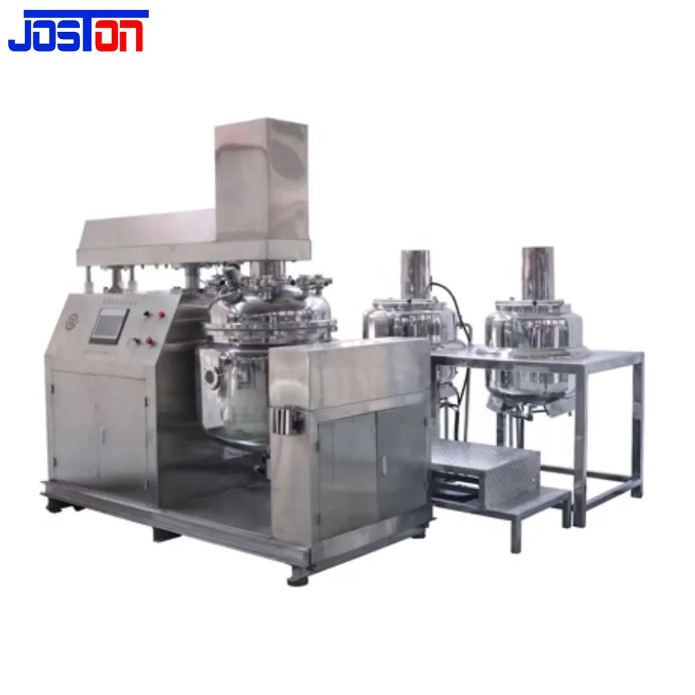 JOSTON vacuum mixing liquid emulsify homogenizer double jacketed tank electric heating body lotion face cream making machine