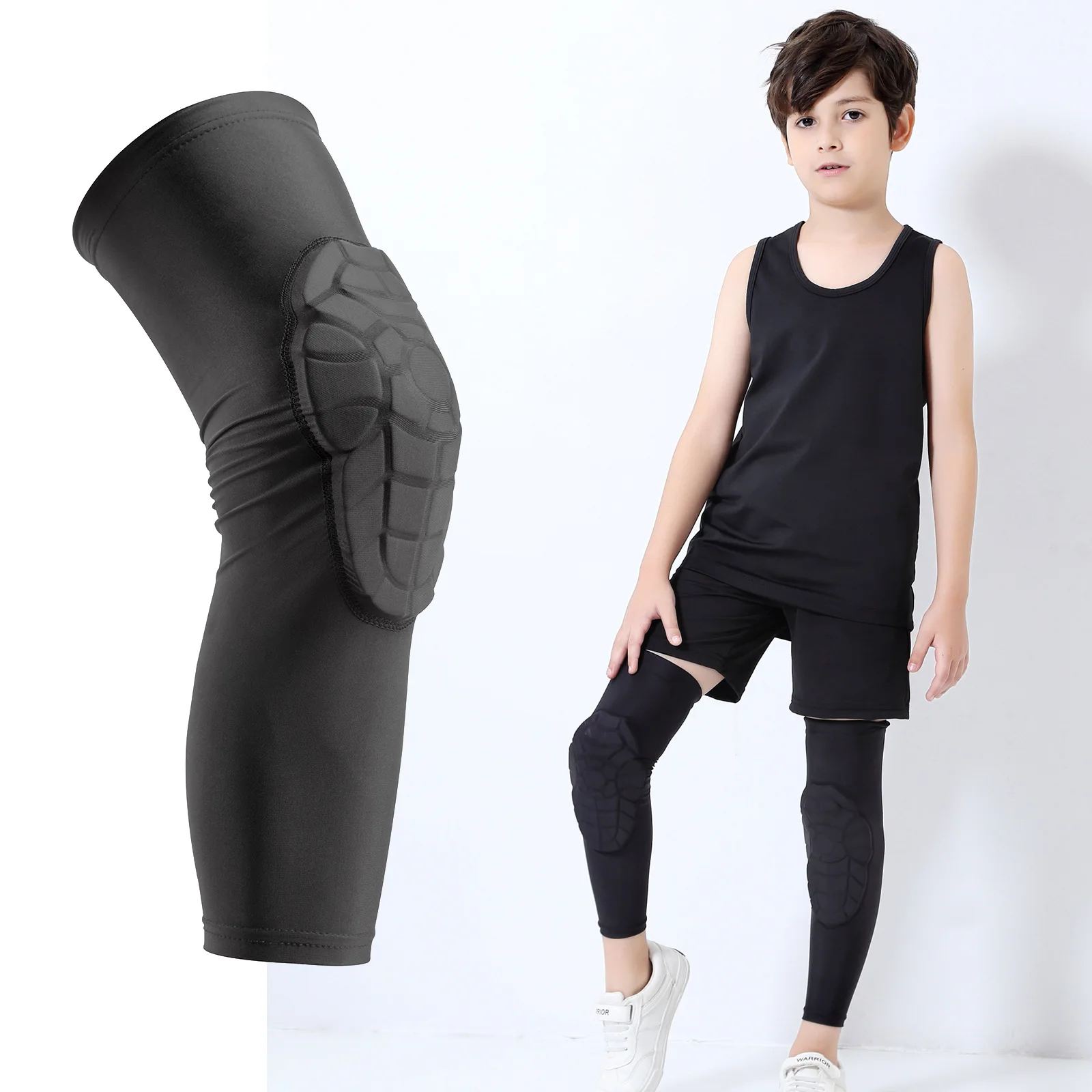 Children Compression Elastic Knee Pad Sleeve Honeycomb Eva Knee Pad Support Brace