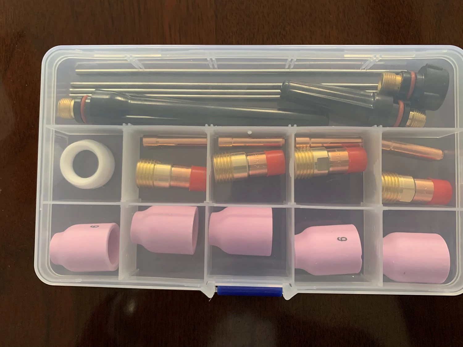 Alumina Nozzle Collet Body Electrode Insulator TIG Welding Torch Consumables Kit for WP-17/18/26 53N 18pcs