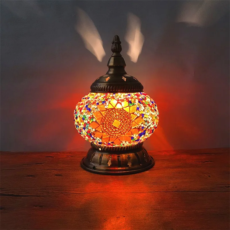 Retro ethnic style bedroom bedside night light restaurant coffee shop bar counter Turkish decorative table lamp