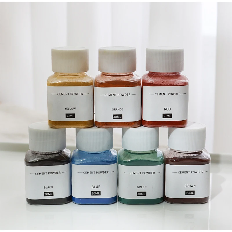 COLORS Powdered Color for Concrete Cement Mortar Homemade gypsum cement crafts