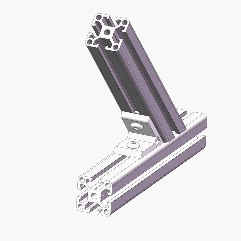 Verified Supplier 2 hole 3030 45 degree  inside support corner bracket connector T-SLOTTED EXTRUSION  T-slotted Profile