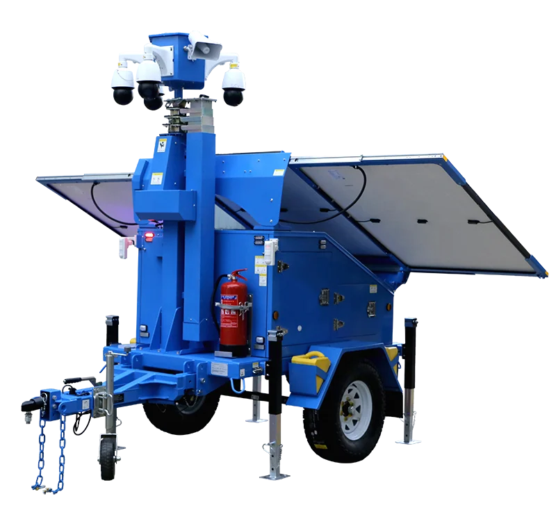 Mobile Surveillance Trailer Solar Power Trailer for Sites