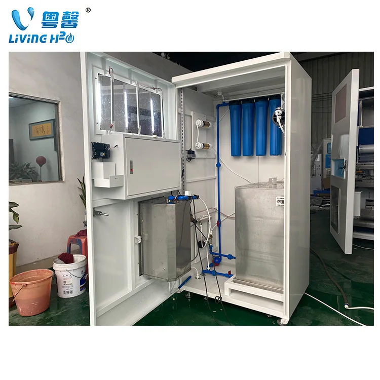 24 hours automatic Water Vending Machine for sale of purified water and alkaline water