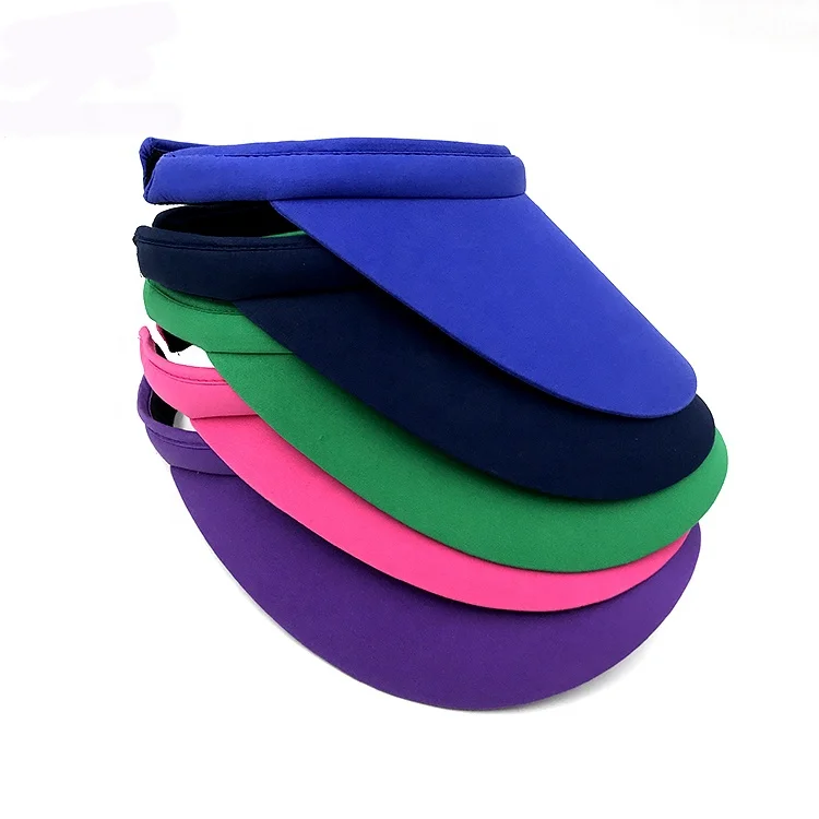 Wholesale Royal Blue blank flex fit Unisex sun protection long bill cap visor