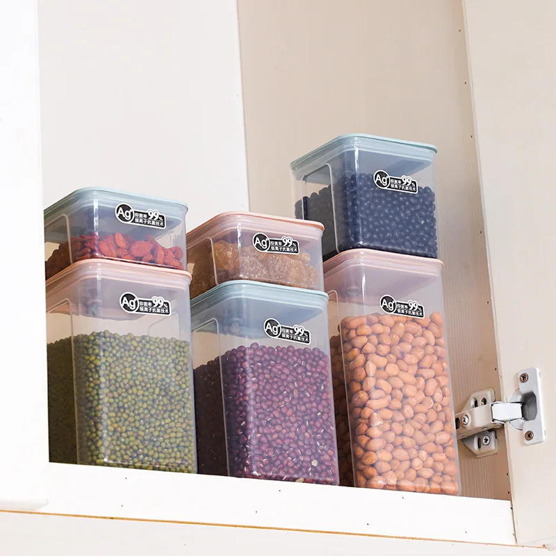 Wholesale Ag+ antibiosis Plastic Grain Storage Box With Lid grain organization container