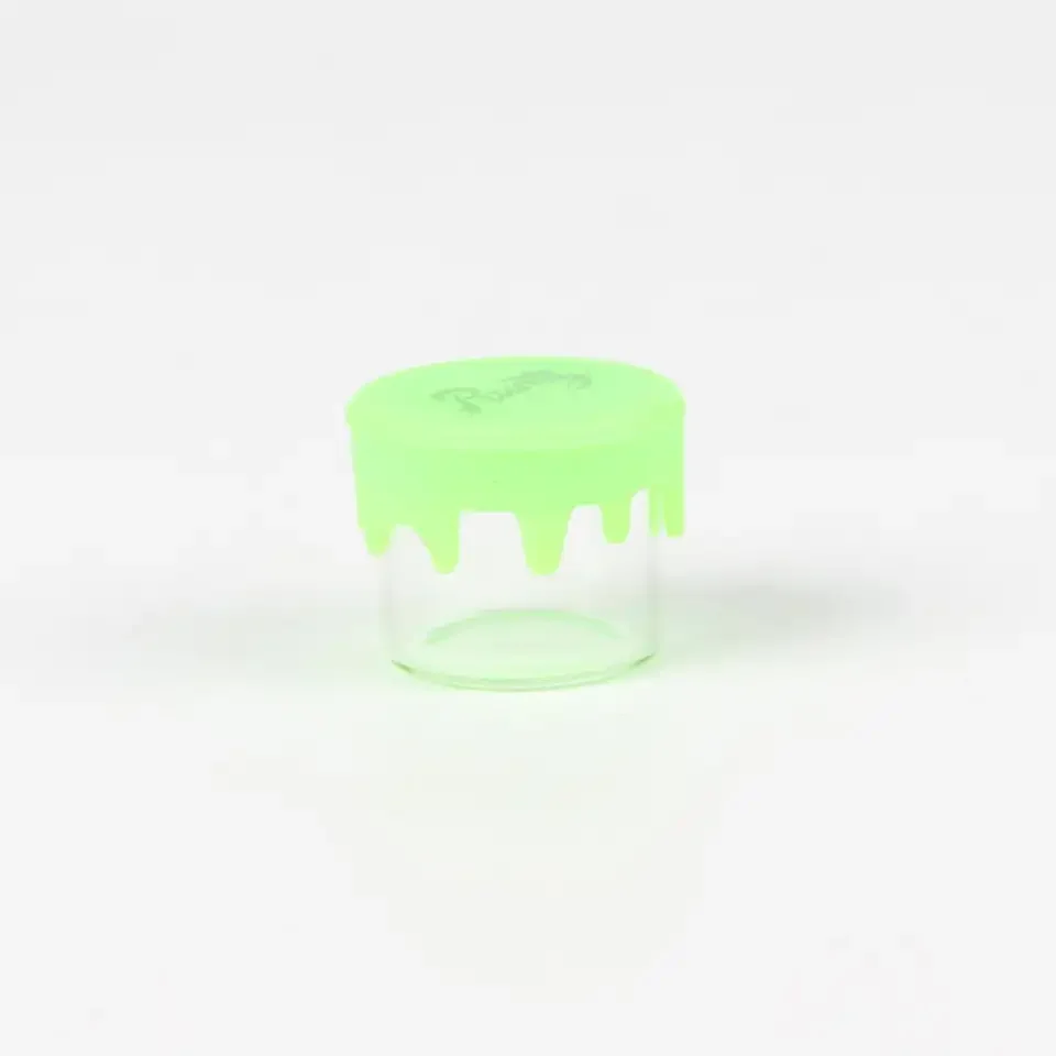 Hot Sale High Quality Colorful Smoking Glass Spice Jar With Silicone Lid