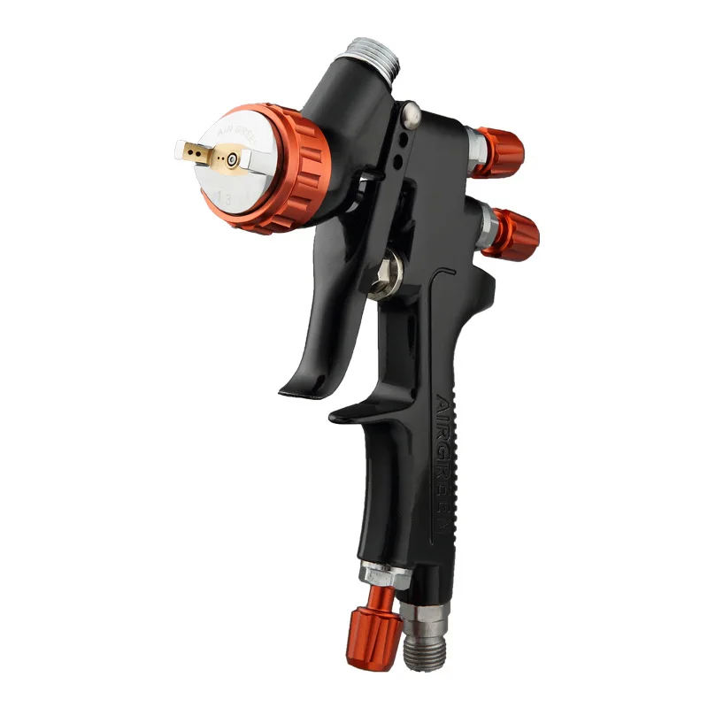 HVLP Air Spray Gun 1.3 mm Nozzle Tip Automotive Gravity Feed Paint Gun Touch Up Primer Top Coat 600 cc Plastic Cup