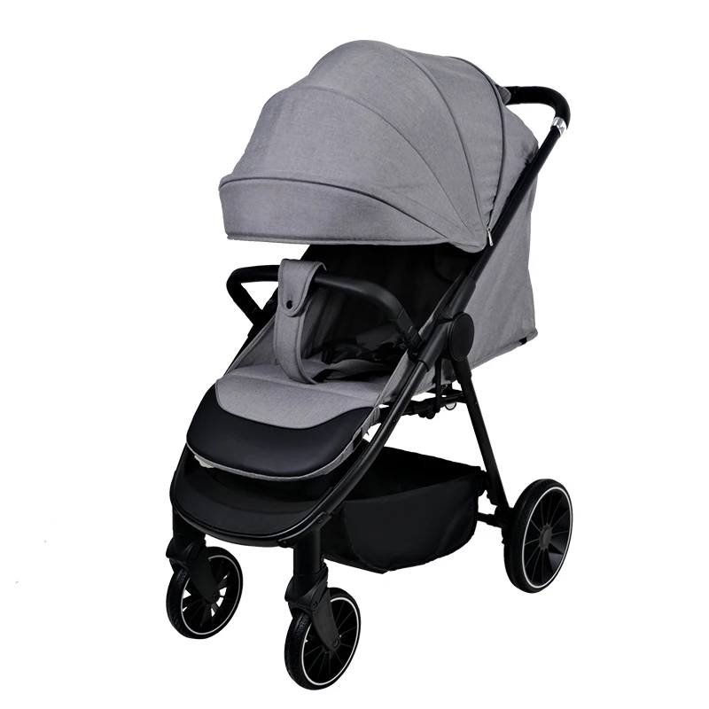 Cheap Price Can Be Customized High Landscape Lightweight Folding Four-wheel Rubber Bidirectional Large Space Stroller