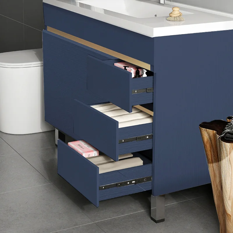 Modern Bathroom Furniture Set Waterproof WPC Particleboard Mirror Storage Bathroom Vanity Cabinet Shelf melamine furniture