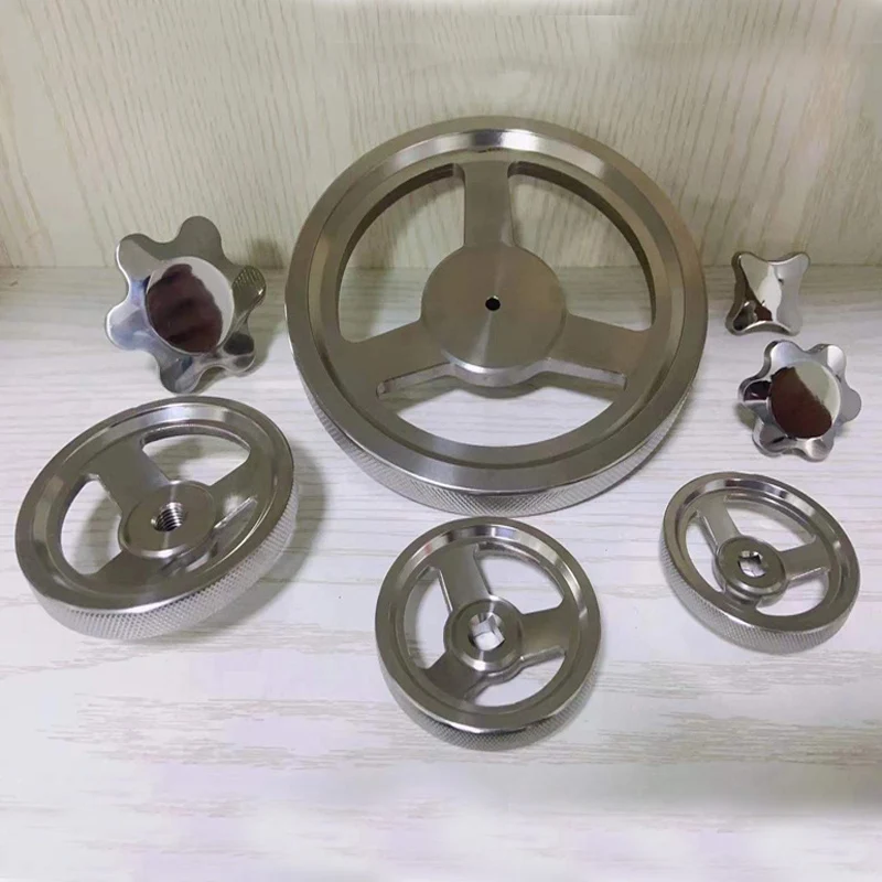 Handwheel Stainless Steel with Handle 304 Handwheel Rotating Handle Mechanical Metal Handwheel