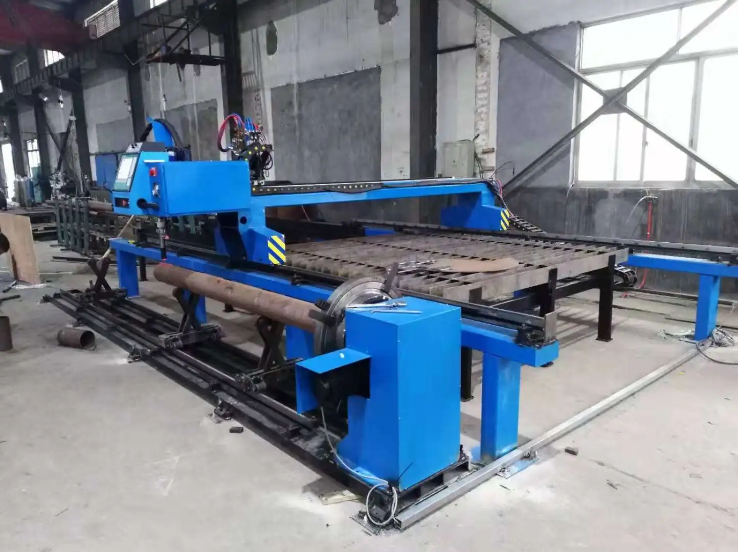 heavy duty gantry type cnc plasma pipe cutting machine
