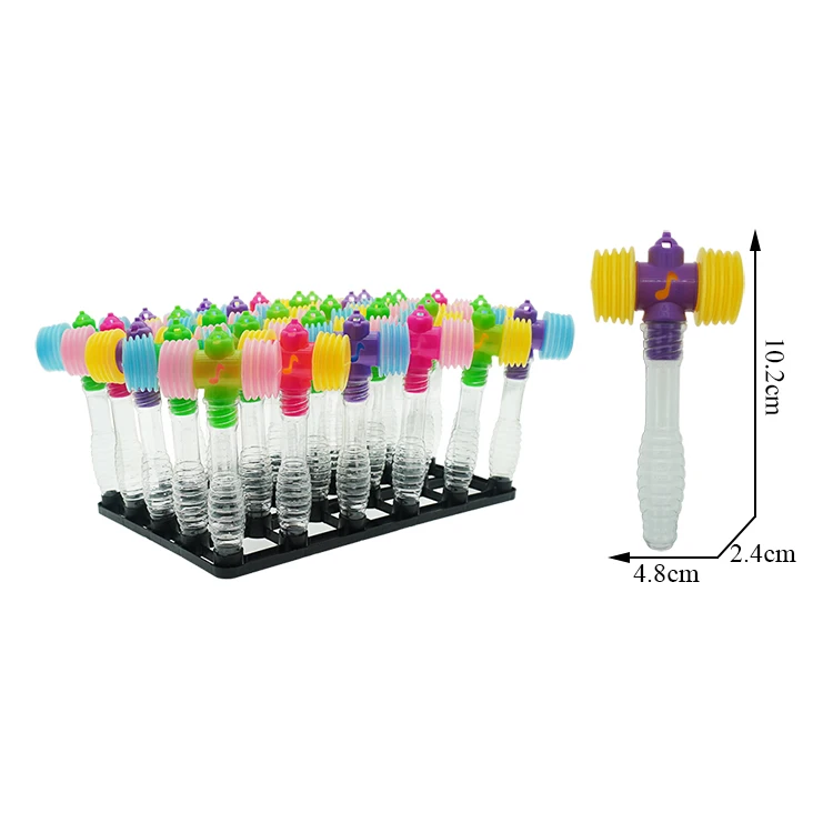 Hot Sell Plastic Double Hammer With Candy Tube For Candy Toys