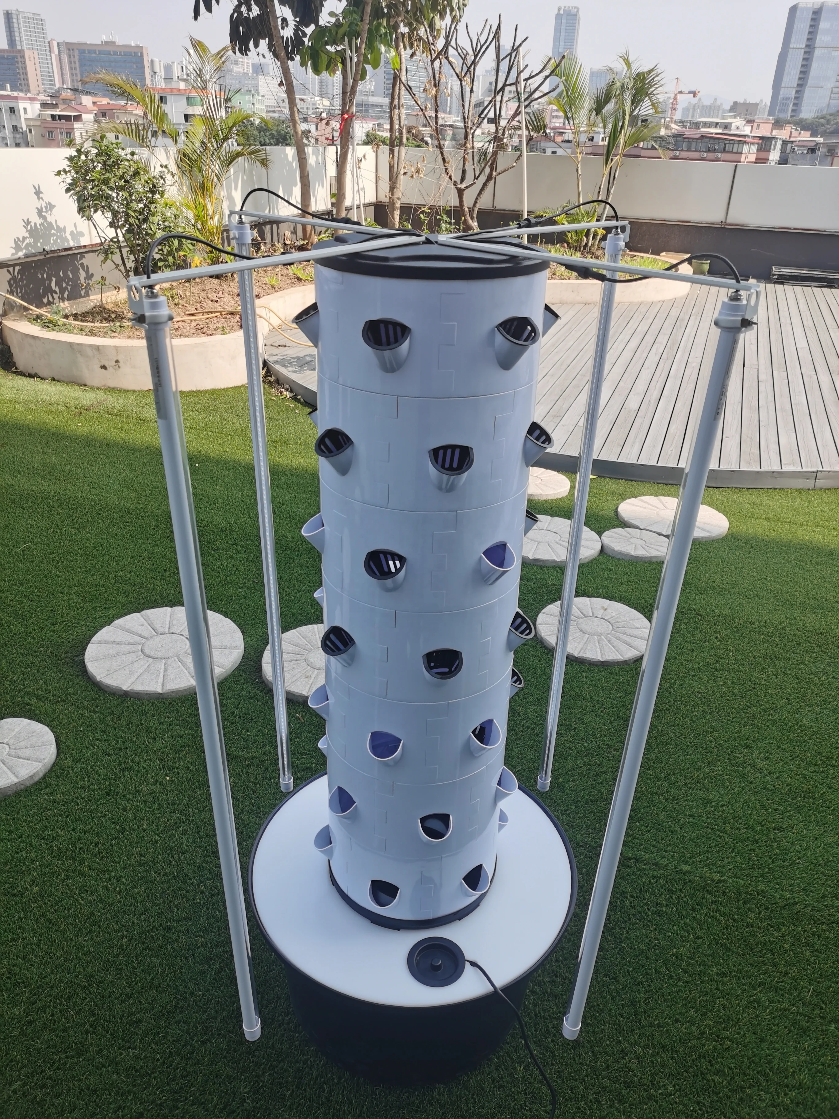 Soilless Farming Hydroponic Garden Vertical Tower Aeroponic Growing System Hydroponic Selfwatering Grow Tower