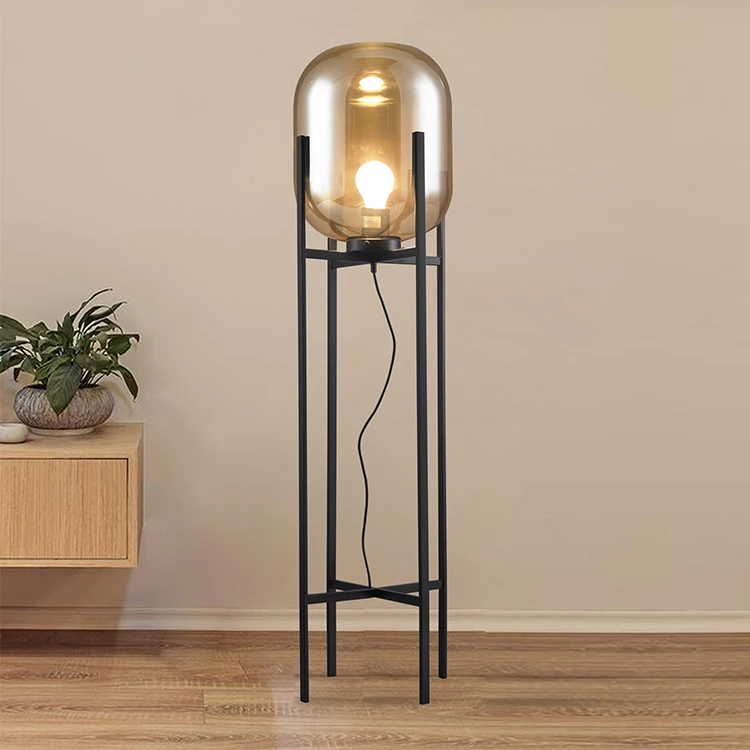 Nordic Design Modern Simple Style Indoor Loft Coffee Shop Reading Led Amber Stand Led Table Lamp