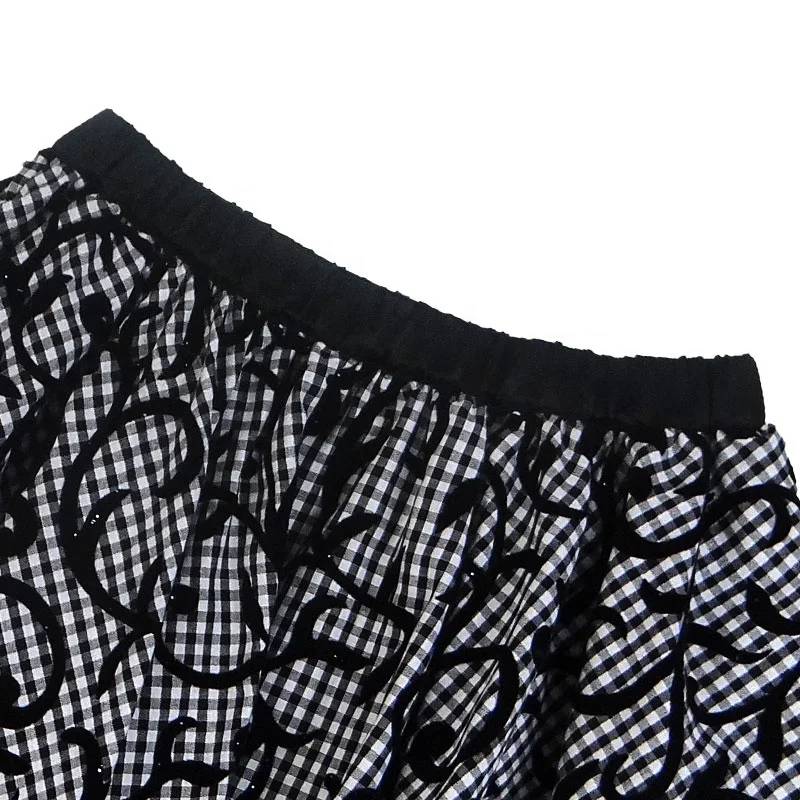 Gabby Loop Kids Girls Summer Flock Print Swing  Dress  Children Tutu Skirts Pleater Short Skirt