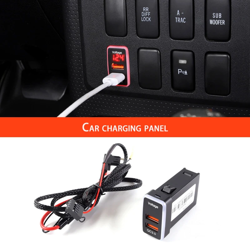 Car Charging Panel Modification Qc 3.0 Fast Charge Car Charger For Toyota Fj Cruiser