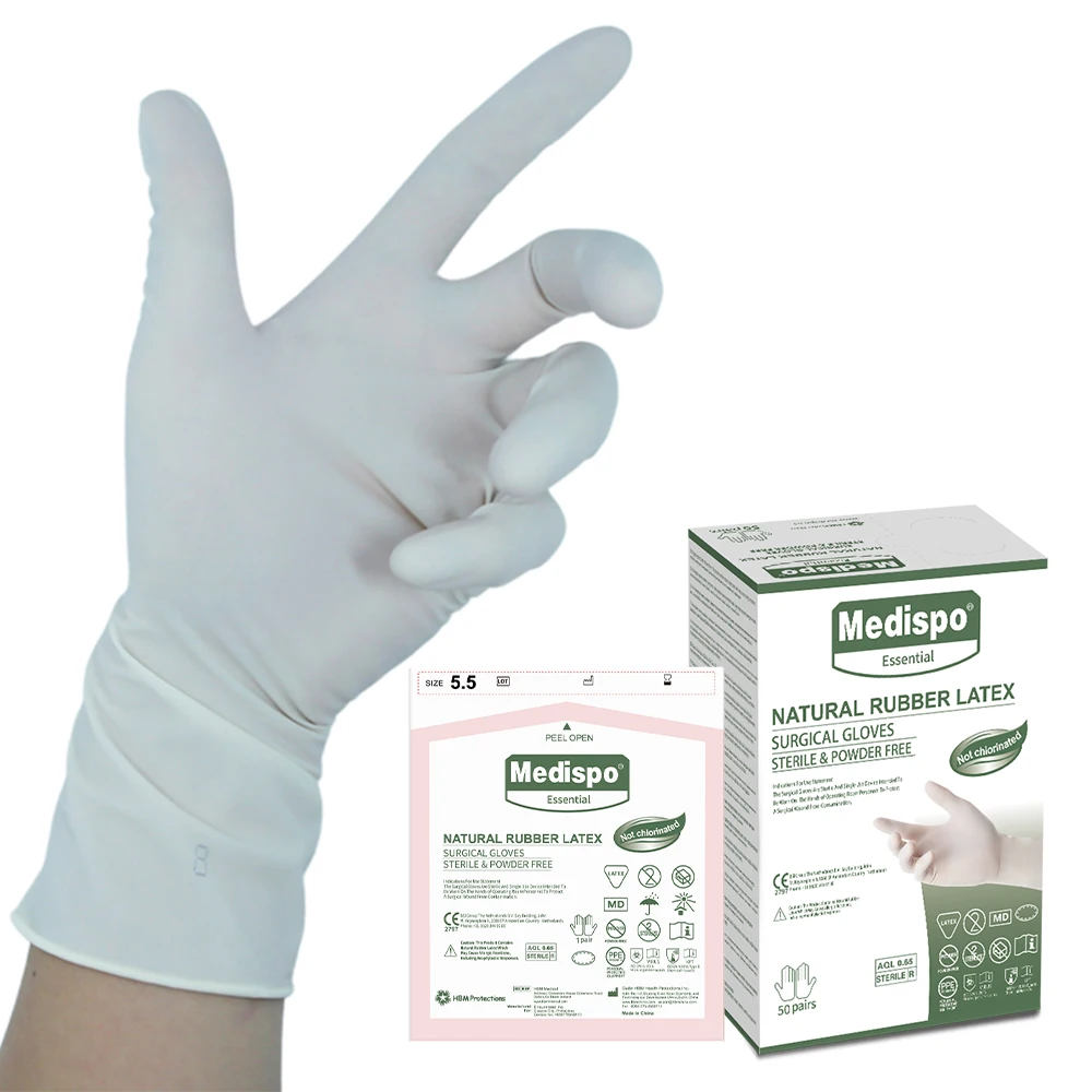 OEM available hospital surgical powder free latex medical sterile gloves