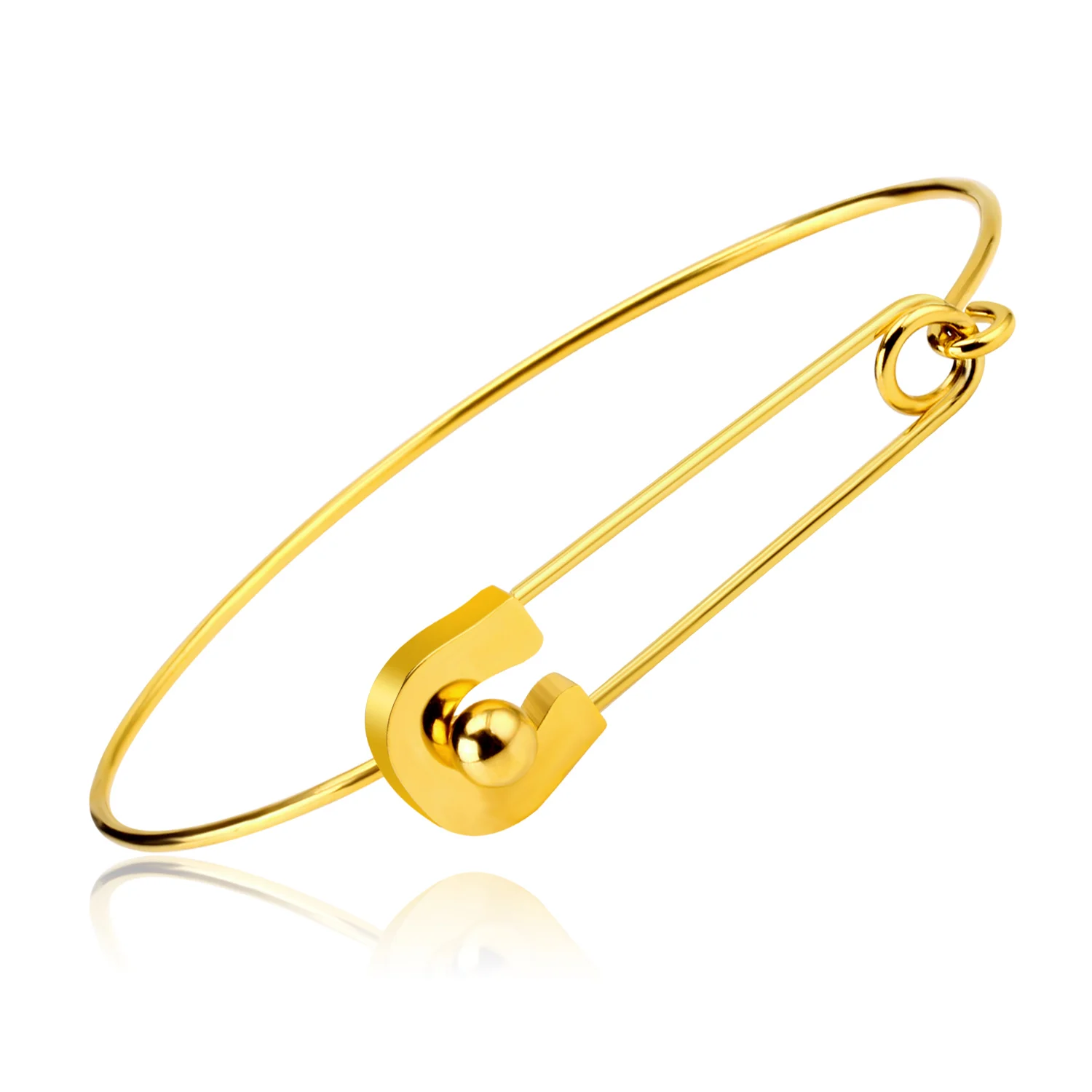 Women Open Cuff Bangle Bracelet 14K 28K 24K Thin Gold Stainless Steel Bangles For Jewelry Making