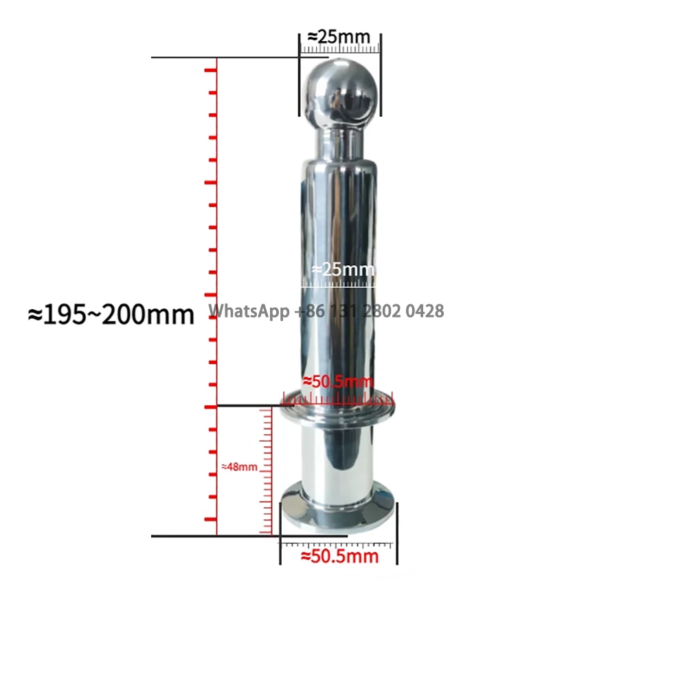 Stainless steel inner wire cleaning ball rotating nozzle 304/316L sanitary grade quick installation ball head nozzle flushing