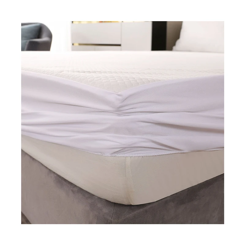 Machine Washable Luxury Polyester Natural Anti Mite Waterproof Mattress Fitted  Protector