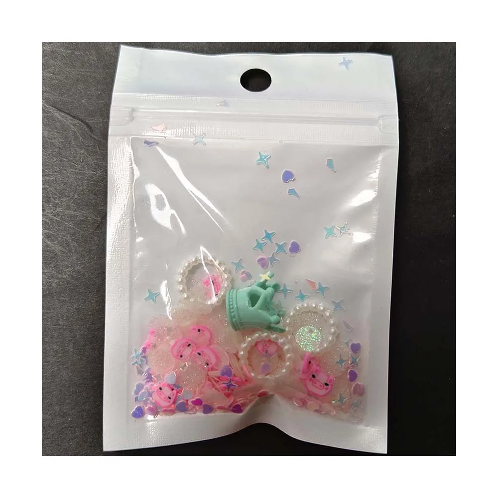 Hot Sale 3D Cyan Crown Resin Charms Pink Pig Clay Slices Mix Sequins for Phone Case Hairclip Necklace Earring Decoration