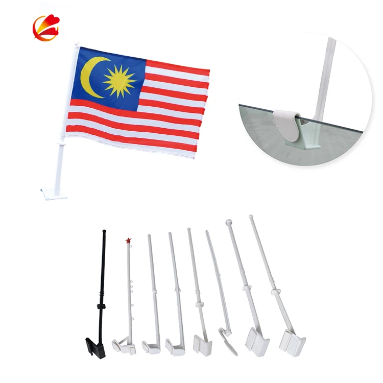 Two layer Sided Printing 30x45cm Australian Car Flag with 44cm Plastic Pole Wholesale Australia Polyester Car Flag