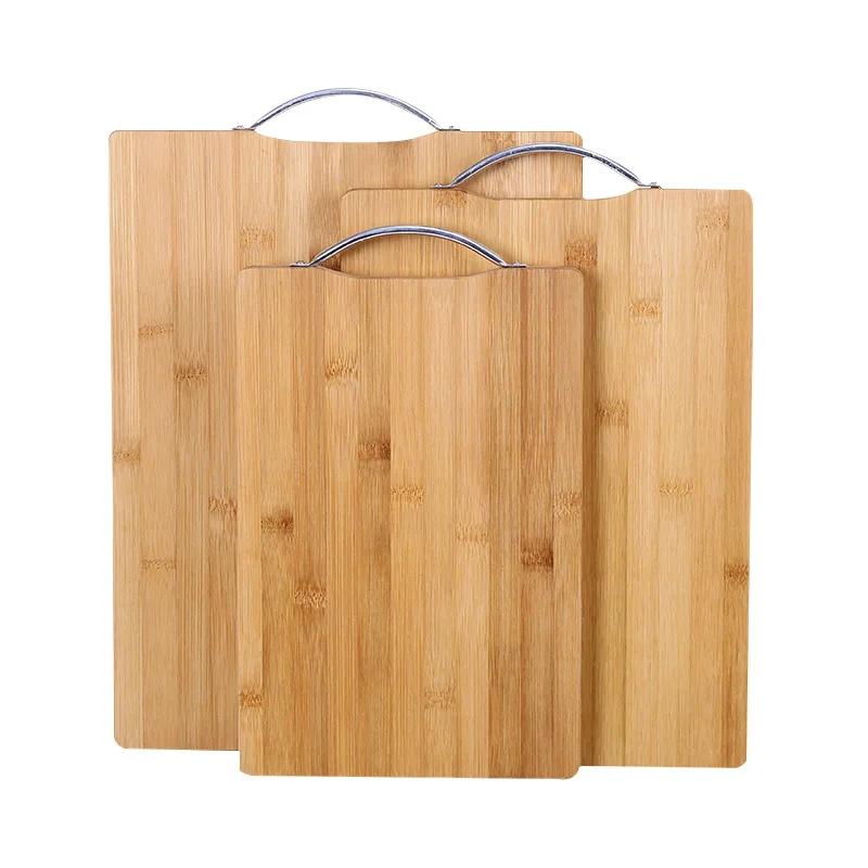 Wholesale Large Vegetable Meat Organic Bamboo Cutting Board 3 Piece Bamboo Chopping Blocks Set With Handle for Kitchen