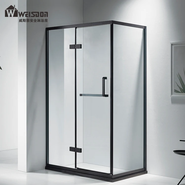 Подгонянная душевая кабина прямоугольника гостиницы стеклянная душевая комната с распашной Дверью