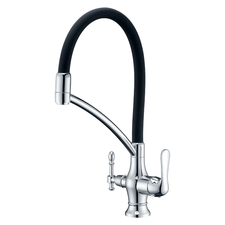 hot and cold mixer water tap 360 Degree Swivel Double Control Concealed Basin Sink Mixer Smart Kitchen Faucet