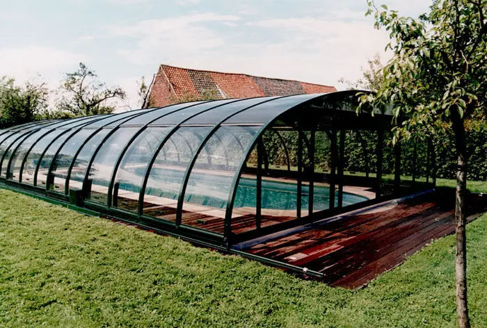 Aluminum frame retractable awning roof sliding tempered insulated glass greenhouse sunroom houses