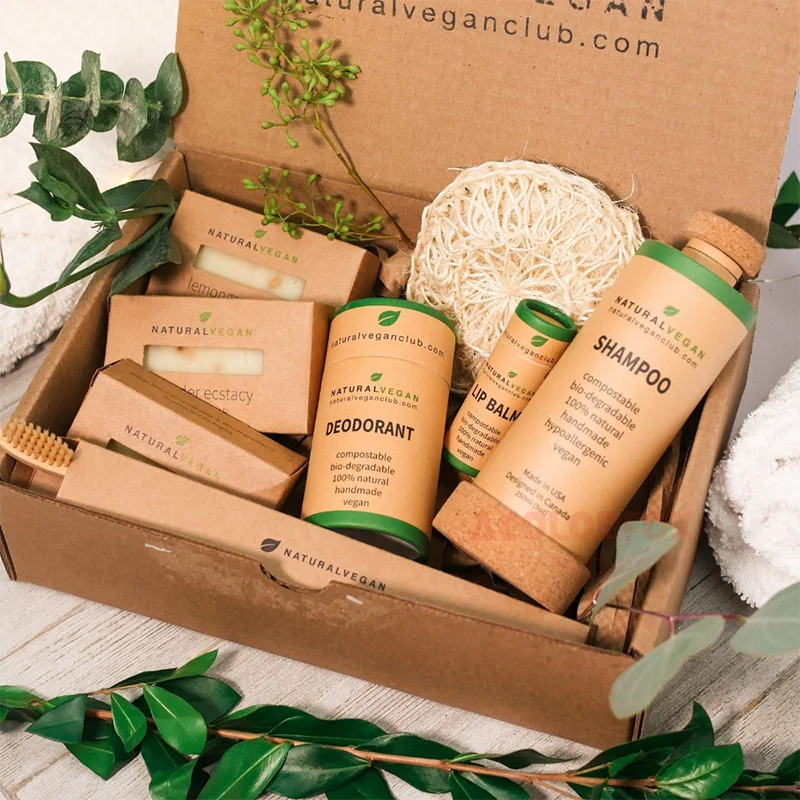 Custom Sustainbale Skin Care Tube Packaging Vintage Recyclable Skincare Biodegradable Packaging Boxes With Your Own Logo