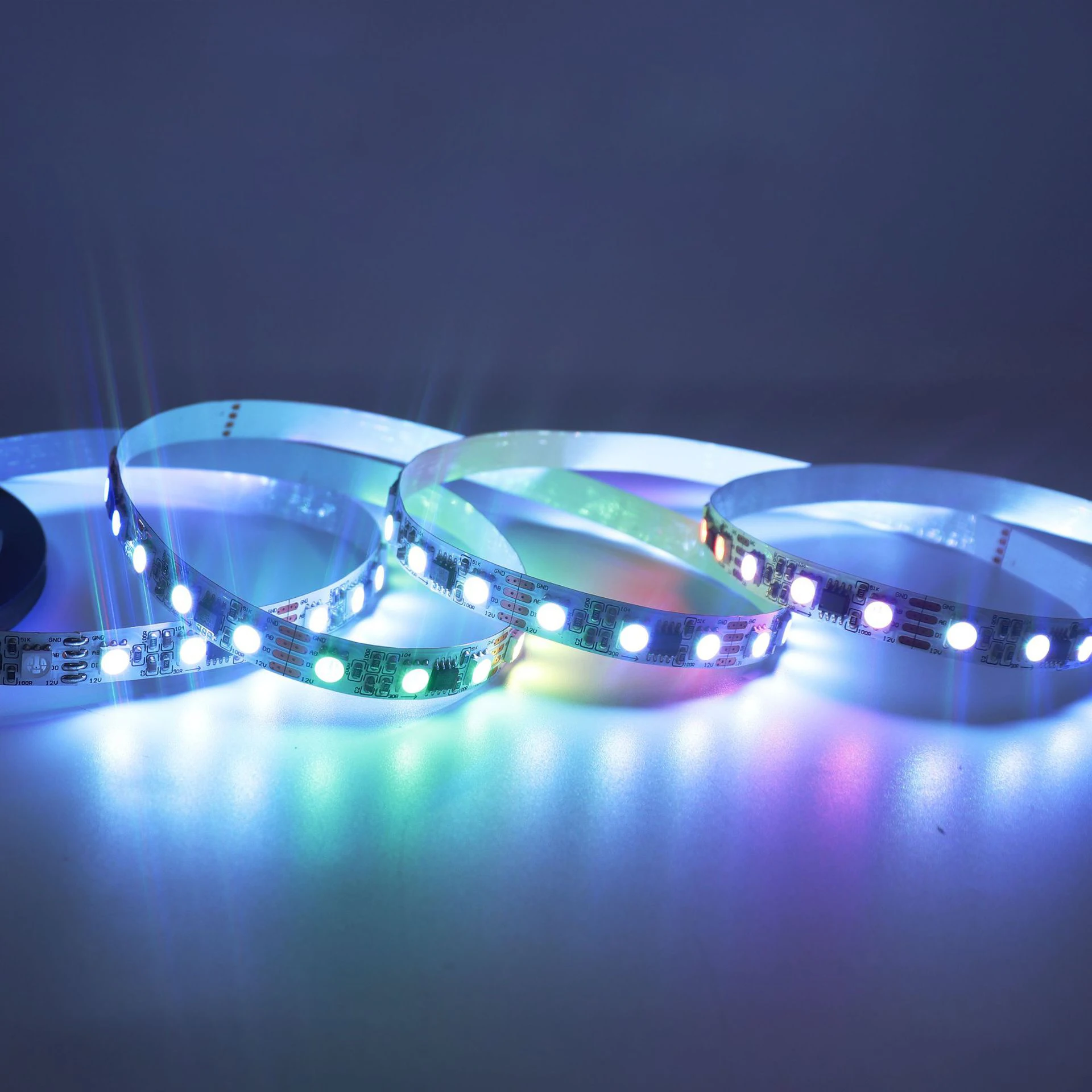 Flexible Smart Strip Rgbic 5050 Led Strip Lighting 12V Outdoor Waterproof Light Strip With Remote Control