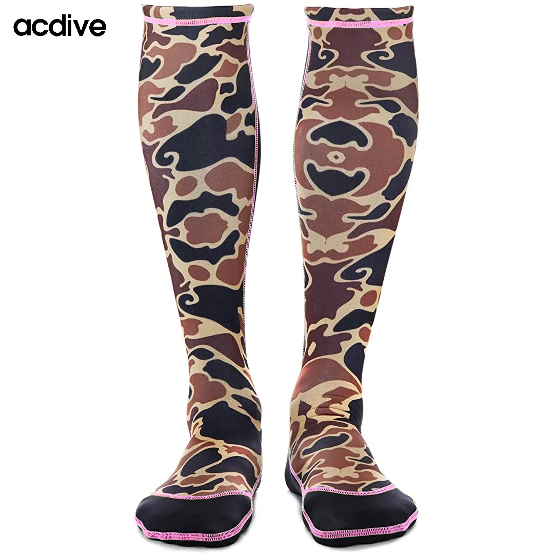 High Quality 1.5mm Long Tube Neoprene Sand Proof Swimming Adult Customization Printings Logo Sports Camo Socks