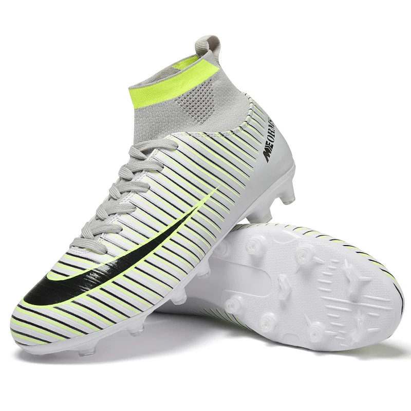 Мужские спортивные высокие ботильоны, футбольные бутсы, уличные, легкие, футбольные бутсы из Китая