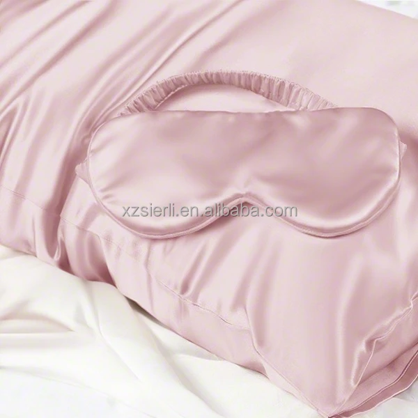 luxury custom print logo 19mm 100% mulberry pure silk travel set silk pillowcase silk eye mask scrunchies gift set
