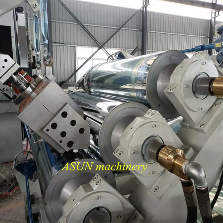 Good price Clear rigid PET sheet extruder making machine with 100% recycle flakes material