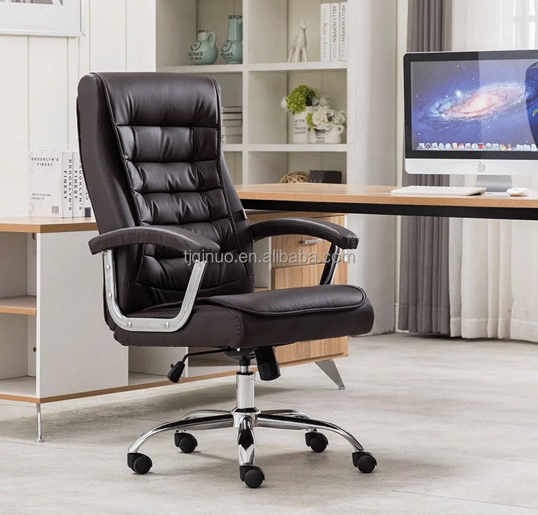 Manufacturer home office furniture luxury PU leather foldable  high boss office chair