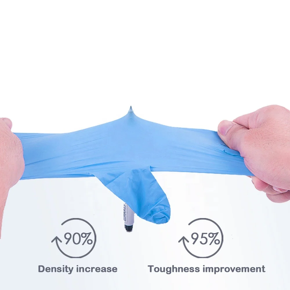 OEM Factory Wholesale Blue Vinyl/Nitrile Blend Gloves Disposable Safety Microtouch Exam Gloves