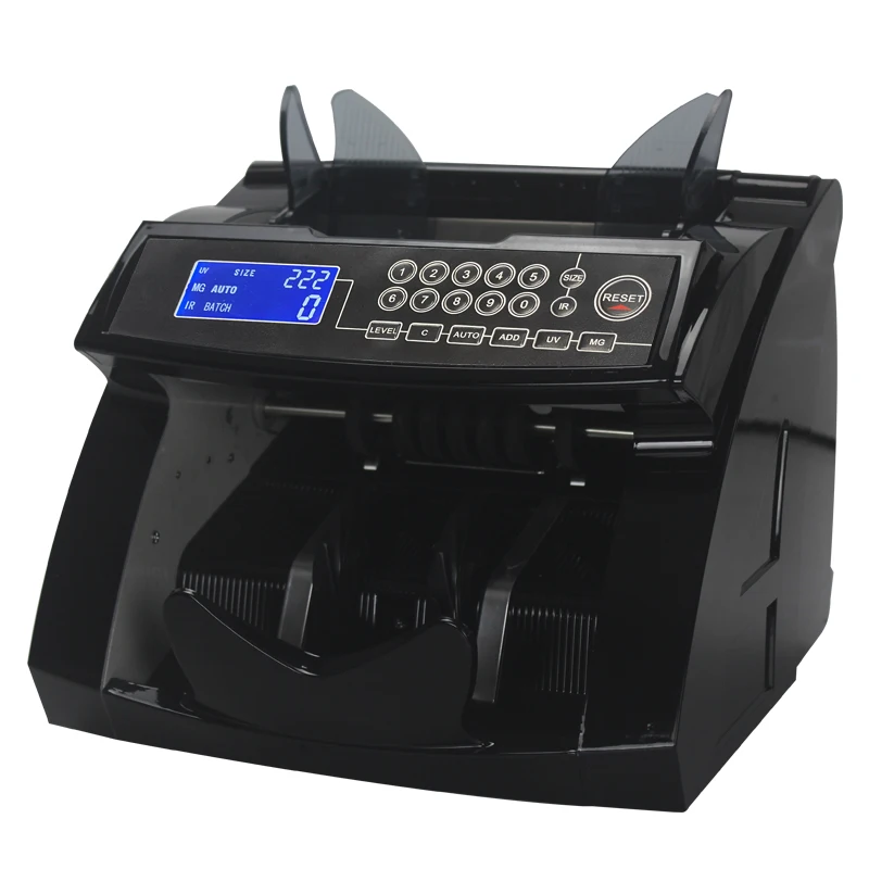 Black Painting  900/1200/1500  Adjustable Counting Speed Bill note Counter Cash Calculator Fake Money Detector Counting Machine