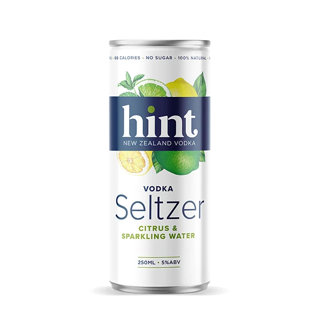 Hint Vodka Seltzer Citrus Soda Processing Wholesale Manufacturing Alcohol Spiked Water Drink