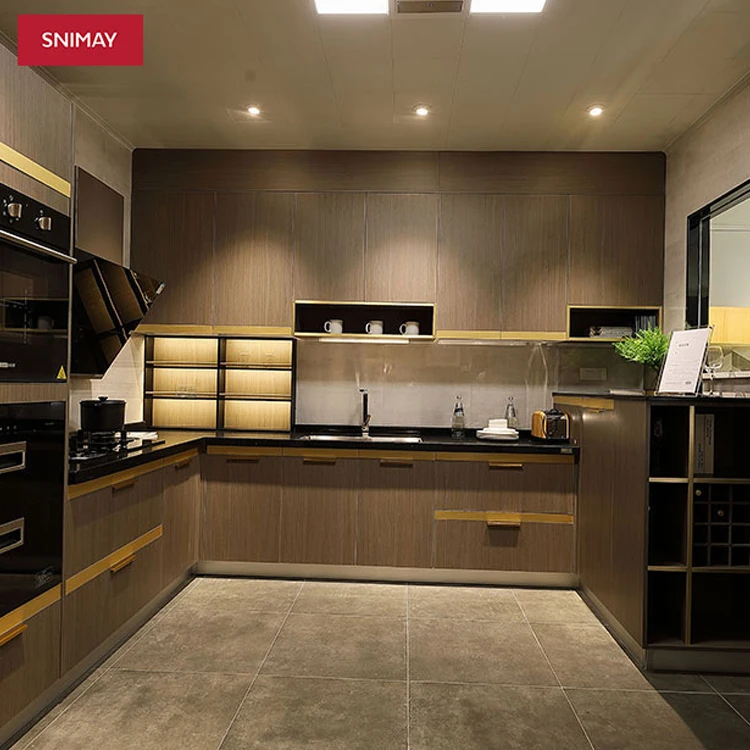 Factory Direct Popular MDF Grey Lacquer Kitchen Cabinet Modular Kitchen