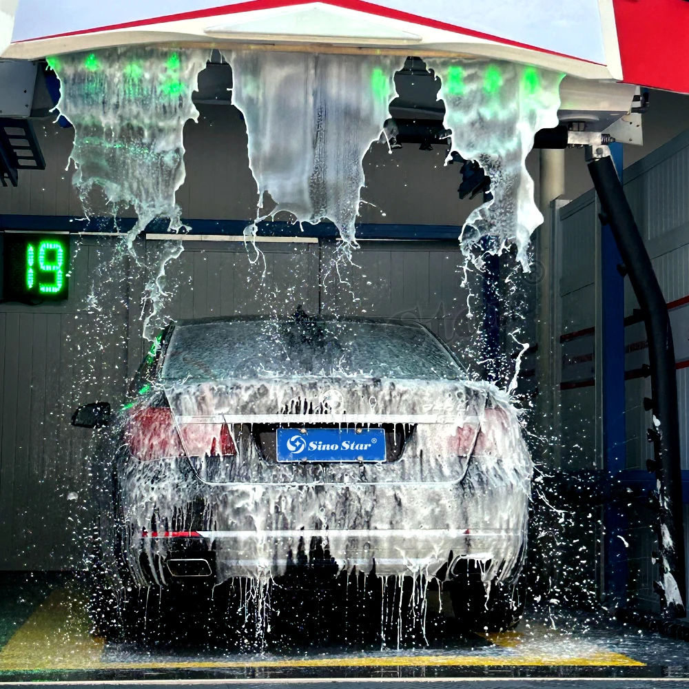 C9 Water proof motor car washing system/ touch free automatic car wash machine 4 pcs 5.5KW blowers dryer motor