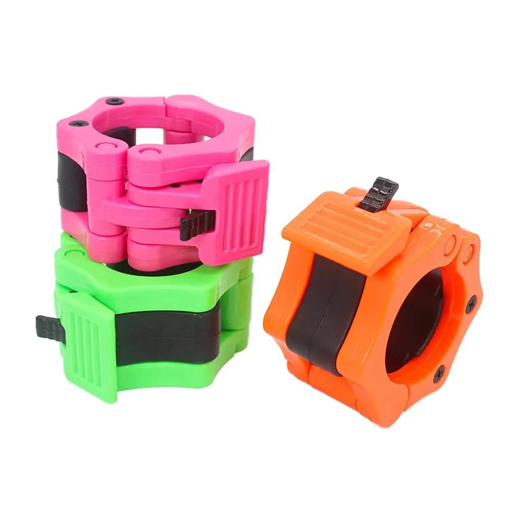 Quick release dumbbell lock standard weight bar clamp for nylon barbell ring lock clamp 50mm 25mm