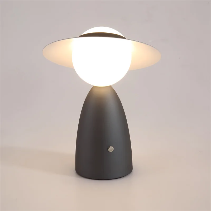 Knight  design  cordless battery power metal touch hotel bar living room reading decoration led table lamp